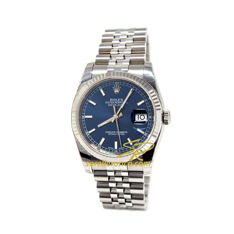 rolex datejust donna acciaio prezzo|rolex datejust blu.